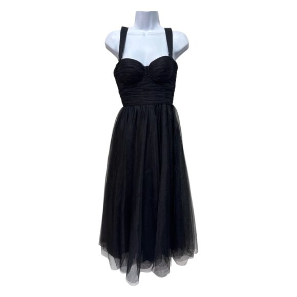 NWT Zimmermann Black Tulle Mesh Overlay Corset Maxi Dress Size 4 - Picture 11 of 13